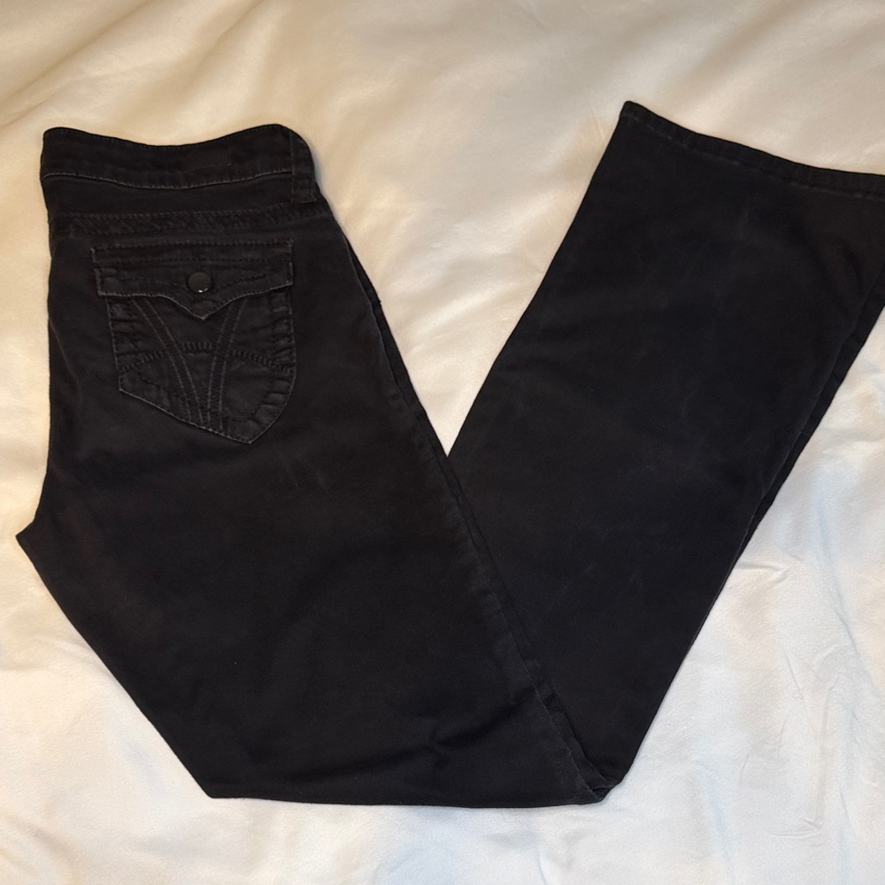 Kut from the Kloth Black Bootcut Jeans with Flap Pocket
